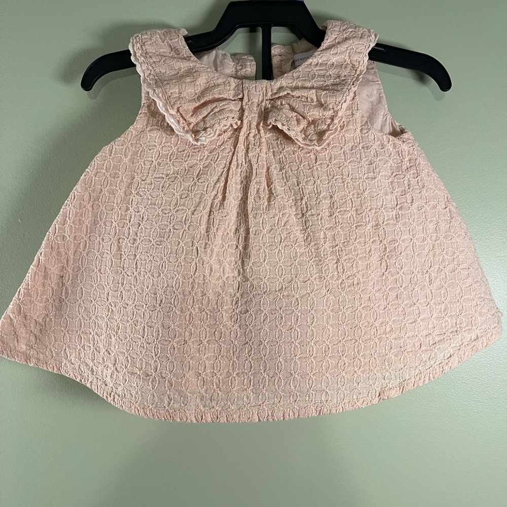 Catherine Malandrino Pink bloomer set with matching bonnet
